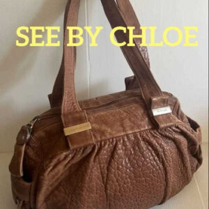 Auth SEE BY CHLOE – Brown Dark Brown Multi Suede Leather Shoulder Bag Auth SEE BY CHLOE – Brown Dark Brown Multi Suede Leather Shoulder Bag