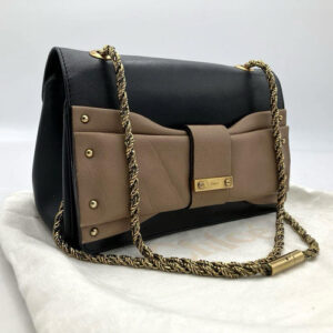 Chloe Harley 2way Hand bag Shoulder Bag punched logo canvas  Brown Authentic