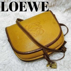 Auth LOEWE – Orange Leather Shoulder Bag Auth LOEWE – Orange Leather Shoulder Bag