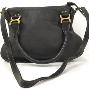 Chloe Paraty 2way shoulder bag Handbag Gray Grey W38-12 H20 D12cm