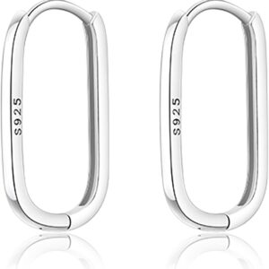 Reffeer 925 Sterling Silver U Hoop Earrings for Women Teens Minimalist Square Hoop Earrings U Huggie Earrings Reffeer 925 Sterling Silver U Hoop Earrings for Women Teens Minimalist Square Hoop Earrings U Huggie Earrings