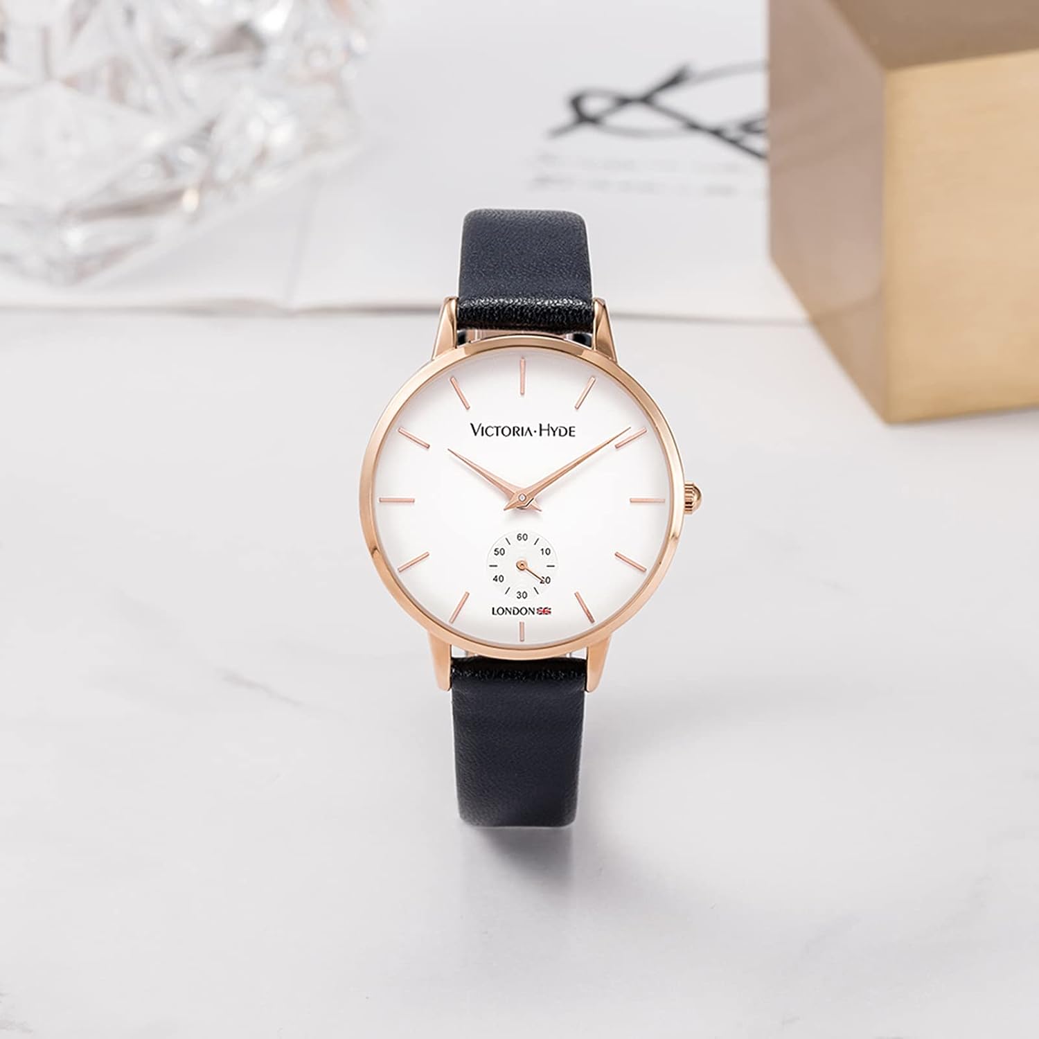 VICTORIA HYDE Quartz Watches for Women Easy Read Genuine Leather Strap Detachable Ladies Wristwatch Gifts - Image 6