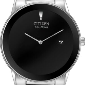 Citizen Eco-Drive Axiom Quartz Men’s Watch, Stainless Steel, Silver-Tone (Model: AU1060-51E)