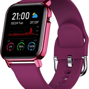 IFOLO Smart Watch for Men Women with 1.4″ Touch Screen, Activity Fitness Tracker Heart Rate Sleep Monitor, 5ATM Waterproof Pedometer Smartwatch Step Counter for Android iOS Phone