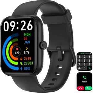 Smart Watch for Men Women 1.8″ Fitness Tracker, Bluetooth Call, DIY Dial, Heart Rate Sleep Blood Oxygen Monitor, 100+ Sports Modes, IP68 Waterproof Smartwatch for Android iPhone, Alexa Built-in Smart Watch for Men Women 1.8″ Fitness Tracker, Bluetooth Call, DIY Dial, Heart Rate Sleep Blood Oxygen Monitor, 100+ Sports Modes, IP68 Waterproof Smartwatch for Android iPhone, Alexa Built-in