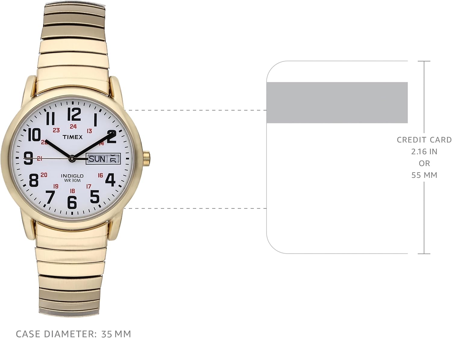 Timex Men's Easy Reader Day-Date Expansion Band Watch - Image 4