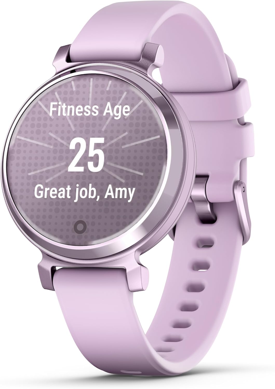 Garmin Lily 2, Small and Stylish Smartwatch, Hidden Display, Patterned Lens, Up to 5 Days Battery Life, Lilac - Image 3