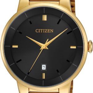 Citizen Quartz Men’s Watch, Stainless Steel, Classic, Gold-Tone (Model: BI5012-53E)