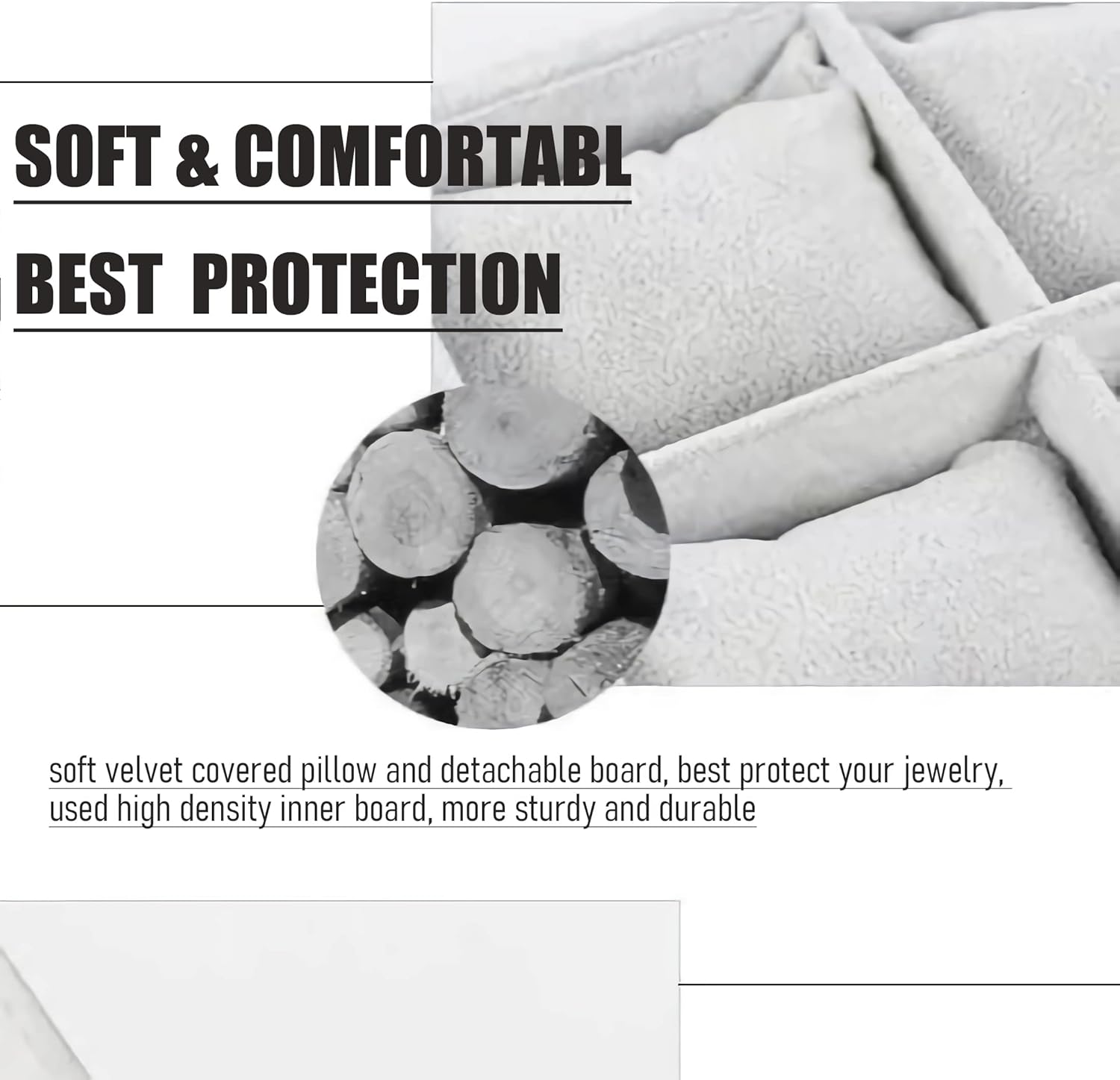 FORTMATE Watch Organizer, Jewelry Protect Trays Watch Ring Sewing Storage Box Earring Bracelet Necklace Display Show Case for Home Drawer, Trade Show, Mall Exhibition, Craft Bead Collection - Image 3