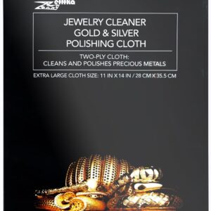ZEFFFKA Gold and Silver Polishing Cleaning Cloth for Jewelry Coins Watches and Other Fine Valuables Cleaner for Precious Metals Tarnish Remover Extra Large Size Soft Microfiber