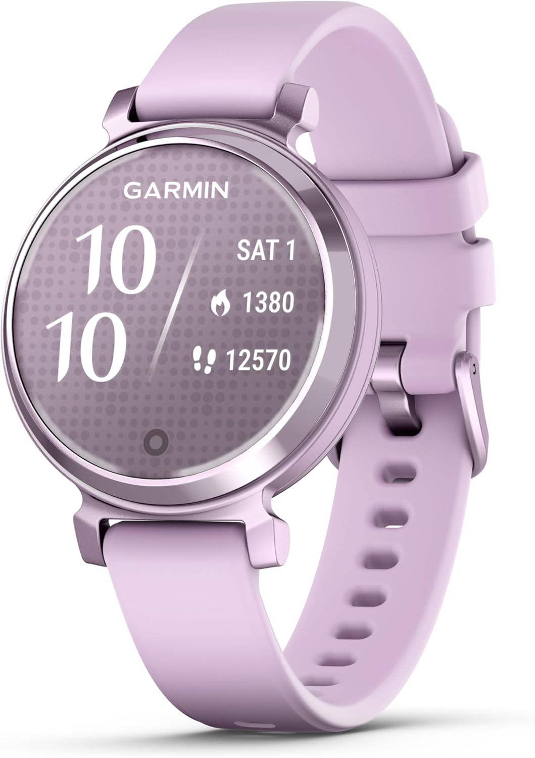 Garmin Lily 2, Small and Stylish Smartwatch, Hidden Display, Patterned Lens, Up to 5 Days Battery Life, Lilac - Image 2