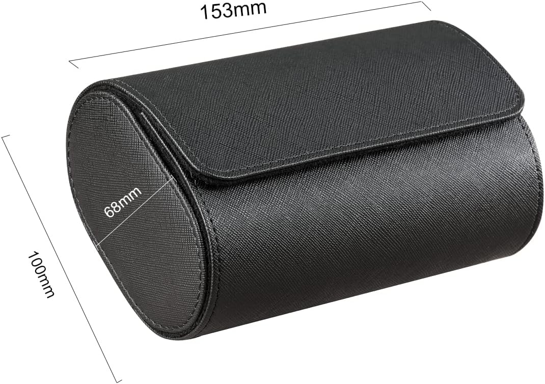 Watch Roll Travel Case for Men and Women- 2 Watch Storage and Organizer-Secure Storage with Innovative Removable Pillows & Solid Dividers for Home Storage, Protect,Travel and Display(Black-2, 2 Slot) - Image 8