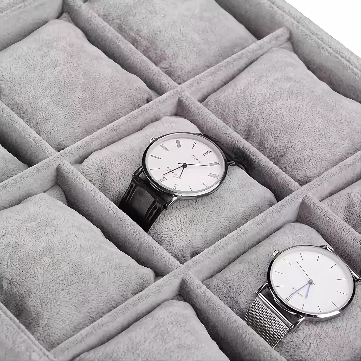 FORTMATE Watch Organizer, Jewelry Protect Trays Watch Ring Sewing Storage Box Earring Bracelet Necklace Display Show Case for Home Drawer, Trade Show, Mall Exhibition, Craft Bead Collection - Image 4