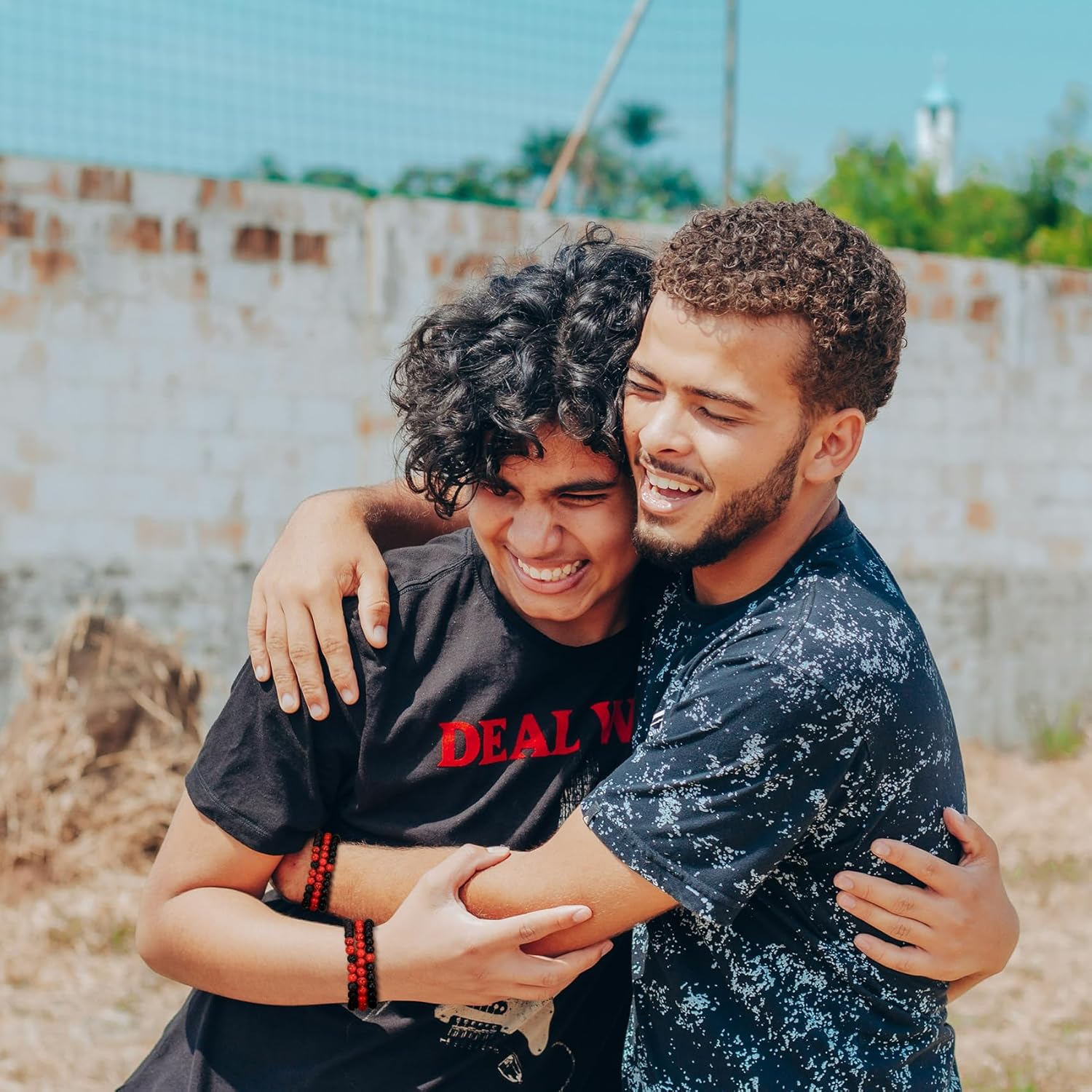 RANKEEF Mens Bead Bracelet Adjustable Elastic Rope Mens Bracelet Set 6&8MM Natural Stone Beads Multi-Colored Beads Bracelets Tiger Eye Bracelets Mens Gift - Image 4