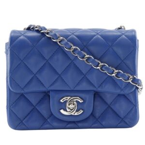 CHANEL ChainShoulder Shoulder Bag A35200 Matelasse Blue lambskin Women