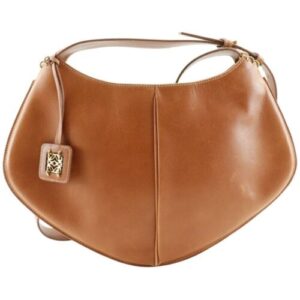 LOEWE anagram Shoulder Bag vintage Brown Calfskin Women
