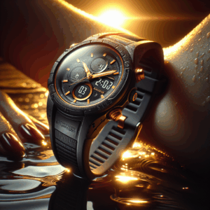 GOLDEN HOUR Waterproof Sport Women’s Digital Chronograph Silicone Strap Watch