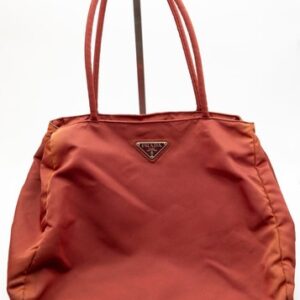 PRADA Tote Hand Bag Red Nylon Tessuto Auth from JAPAN