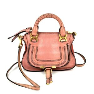 Chloe Marcie shoulder bag Purse hand bag 2way bag Pink Authentic