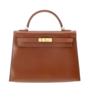 HERMES Kelly 32 Outer stitch 2WAY Noisette hand bag 800000137418000