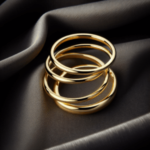 Adramata 14K Gold Filled Rings for Women Stacking Rings Stackable Thin Gold Rings Simple Plain Pinky Thumb Statement Band Ring Comfort Fit 3Pcs 1mm 3mm