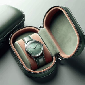 Travel Leather Watch Pouch/Watch Travel Case with Suede Lining/Luxury Leather Travel Watch Case Single Watch Pouch for Men and Women (Green) Travel Leather Watch Pouch/Watch Travel Case with Suede Lining/Luxury Leather Travel Watch Case Single Watch Pouch for Men and Women (Green)