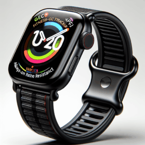 Apple Watch Series 10 [GPS 46mm] Smartwatch with Jet Black Aluminium Case with Black Sport Band. Fitness Tracker, ECG App, Always-On Retina Display, Water-Resistant