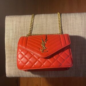 Medium YSL envelope chain bag ‘Red’