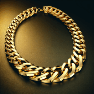 VEXXS Men’s Gold Chain Flat Cut,18K Real Gold Plated Cuban Link Chain, Durable No Color Fading Curb Chain 4mm 5mm 6mm Men’s Necklace