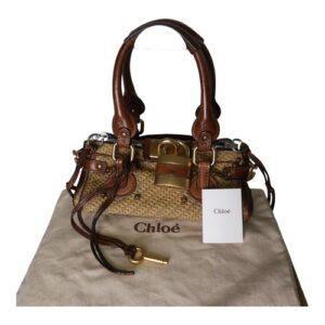 Chloe Paddington Small Shoulder Bag Padlock Handbag Yellow Khaki Dust Bag