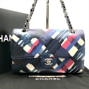 CHANEL CC mark Airline Lambskin Double Flap Chain Shoulder Bag bg20943