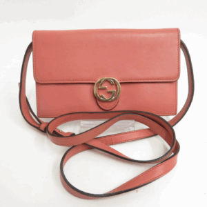 Authentic GUCCI Interlocking Leather Wallet Mini Shoulder Bag #41649 Authentic GUCCI Interlocking Leather Wallet Mini Shoulder Bag #41649