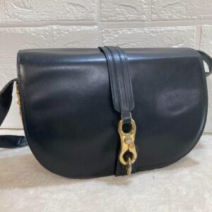 Celine Black Leather Shoulder Bag Genuine
