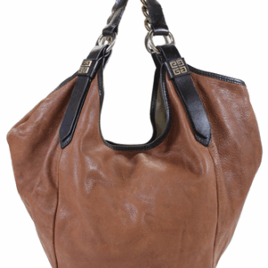 Givenchy Womens Leather Chain Strap Medium Shoulder Hobo Bag Handbag Brown
