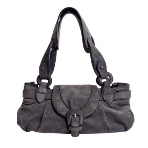 LOEWE Suede Grey Mini Shoulder Bag LOEWE Suede Grey Mini Shoulder Bag