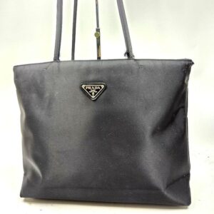 PRADA Nylon Tote Bag Auth Black Medium Women Italy 118351