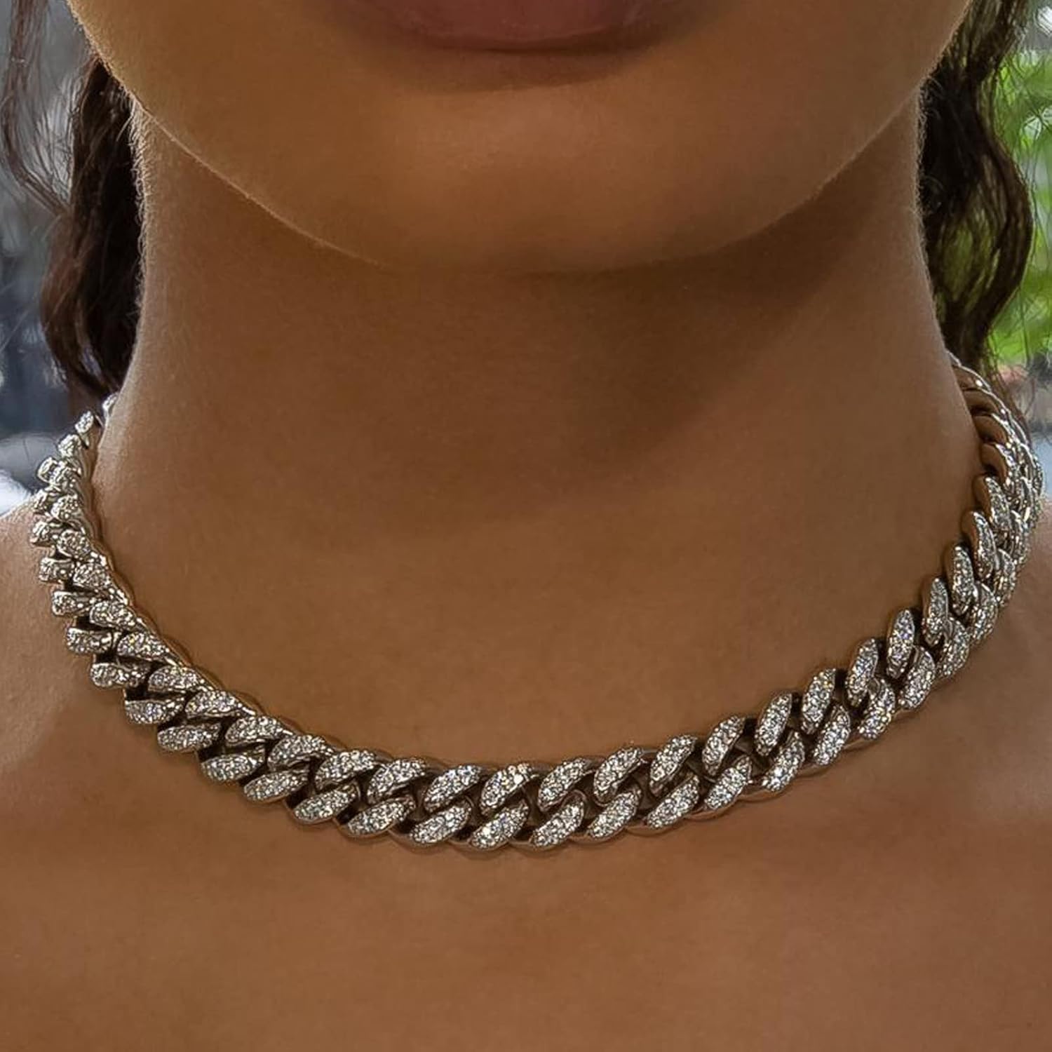 HIPBLING Cuban Link Chain for Men Diamond Miami Cuban Necklace 13mm Iced Out Chain for Mens Women Bling Rapper Hip Hop Jewelry - Image 3