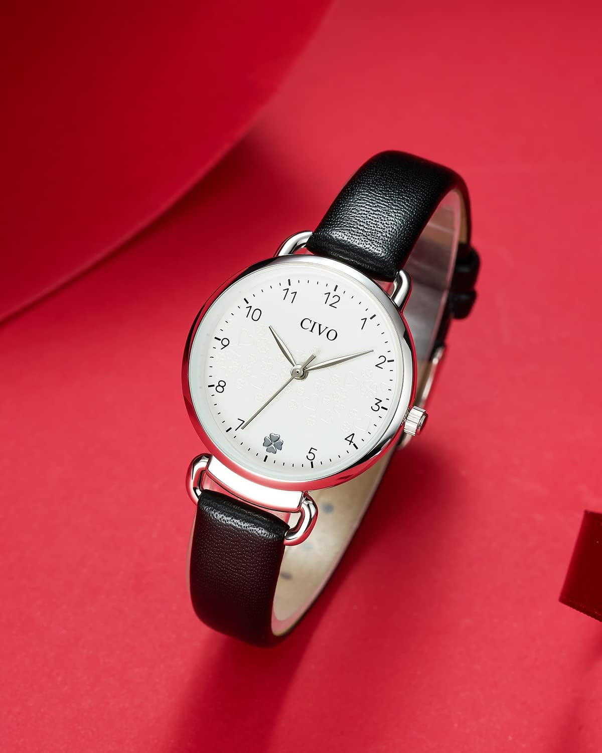 CIVO Womens Watch, Waterproof Womens Wrist Watches Analog Quartz Watch Leather Strap Simple Business Casual Elegant Dress Ladies Watches for Women - Image 3