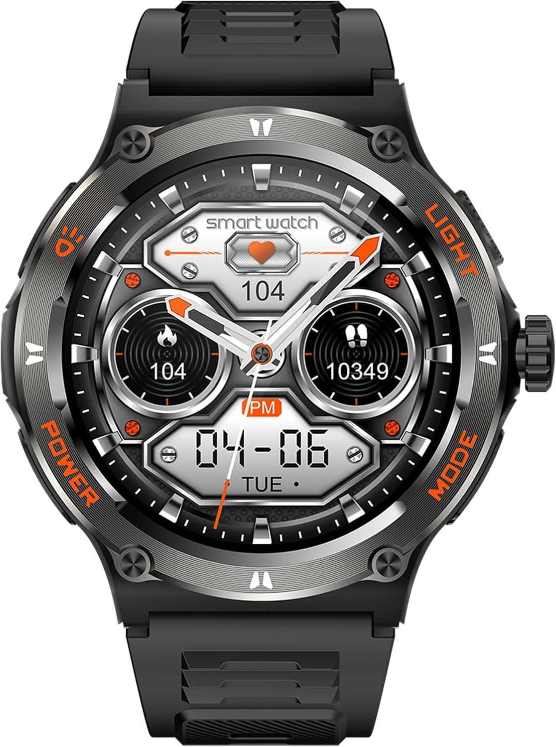 Military Smart Watch for Men with LED Flashlight 500mAh Big Battery Tactical Smart Watch 1.53” Big Screen Rugged Smartwatch 3ATM Waterproof Fitness Tracker with Health Monitor for iPhone Android - Image 15