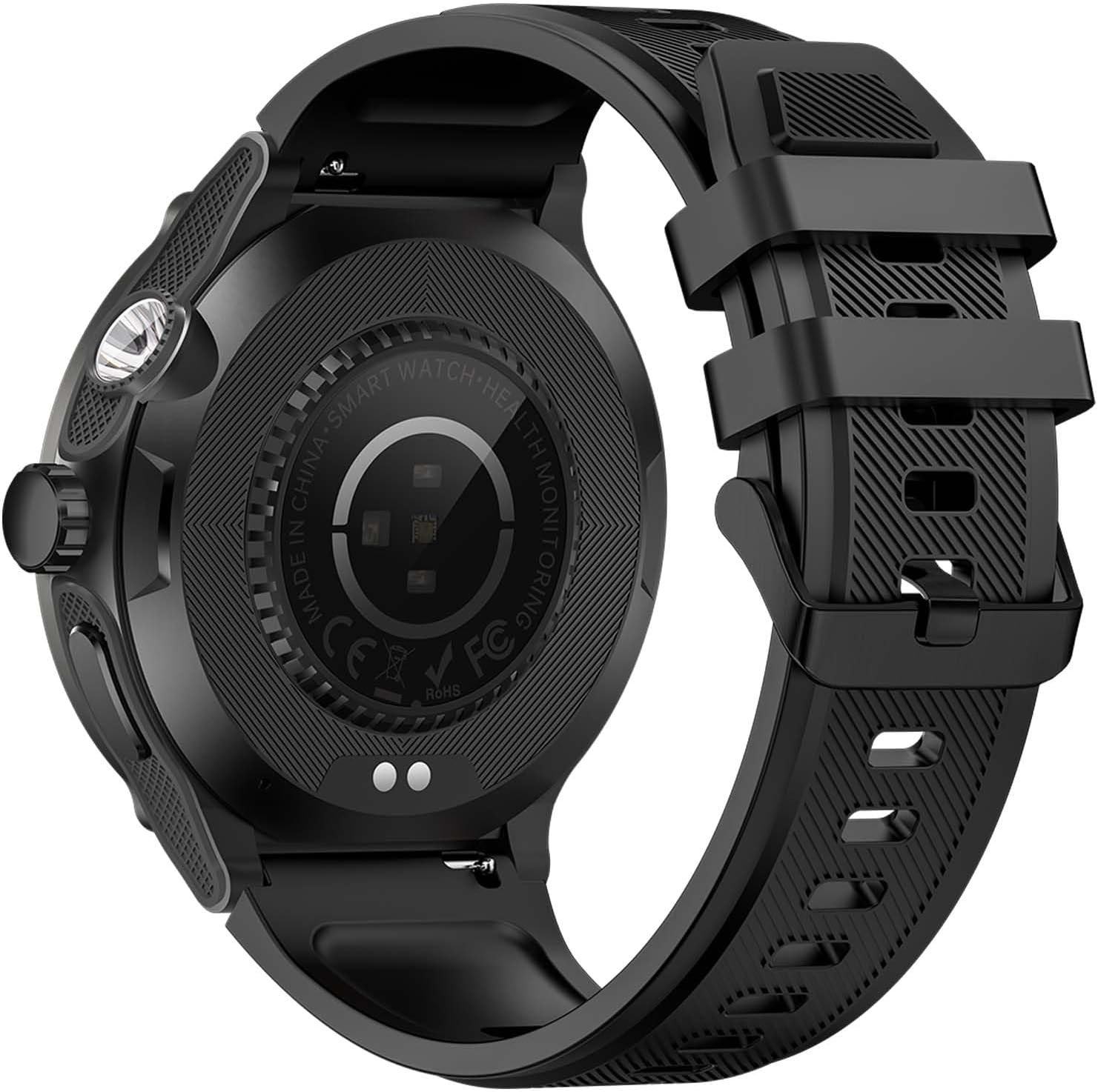 Military Smart Watch for Men with LED Flashlight 500mAh Big Battery Tactical Smart Watch 1.53” Big Screen Rugged Smartwatch 3ATM Waterproof Fitness Tracker with Health Monitor for iPhone Android - Image 14