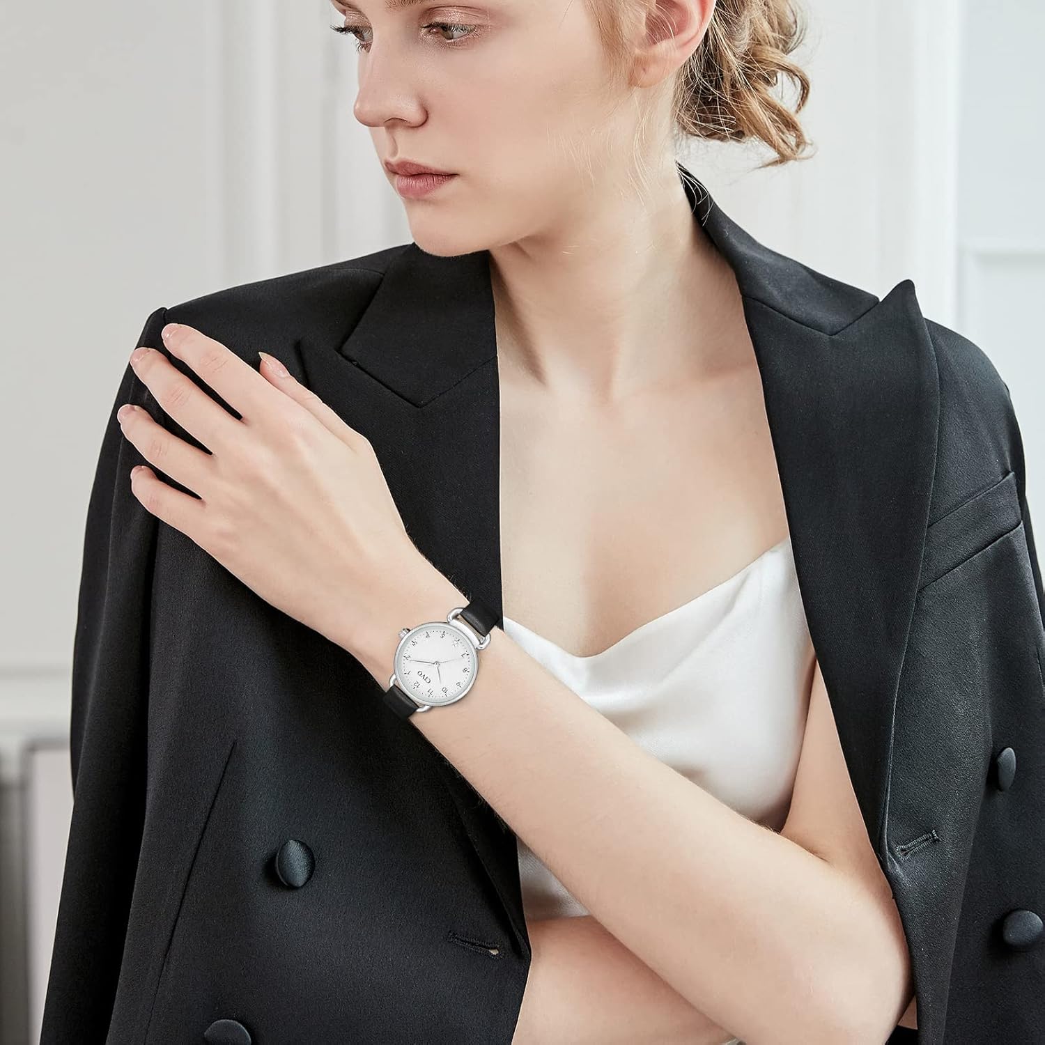 CIVO Womens Watch, Waterproof Womens Wrist Watches Analog Quartz Watch Leather Strap Simple Business Casual Elegant Dress Ladies Watches for Women - Image 9