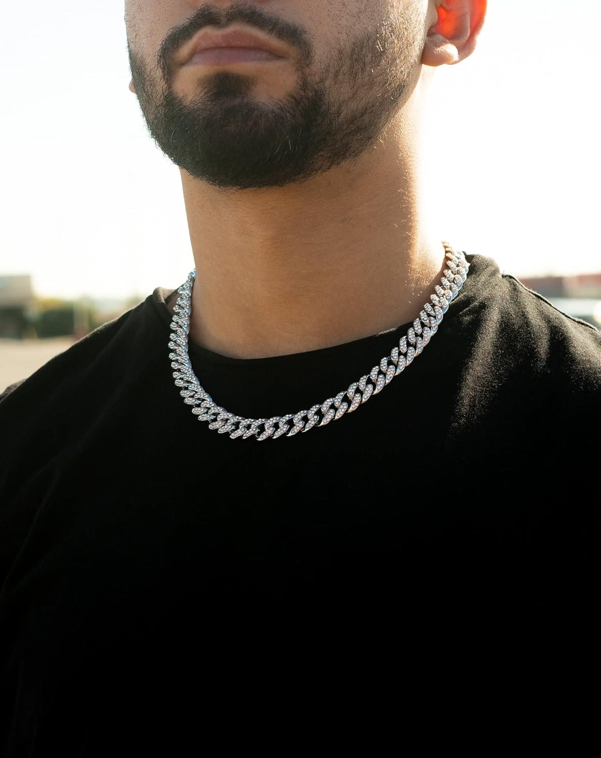 HIPBLING Cuban Link Chain for Men Diamond Miami Cuban Necklace 13mm Iced Out Chain for Mens Women Bling Rapper Hip Hop Jewelry - Image 2