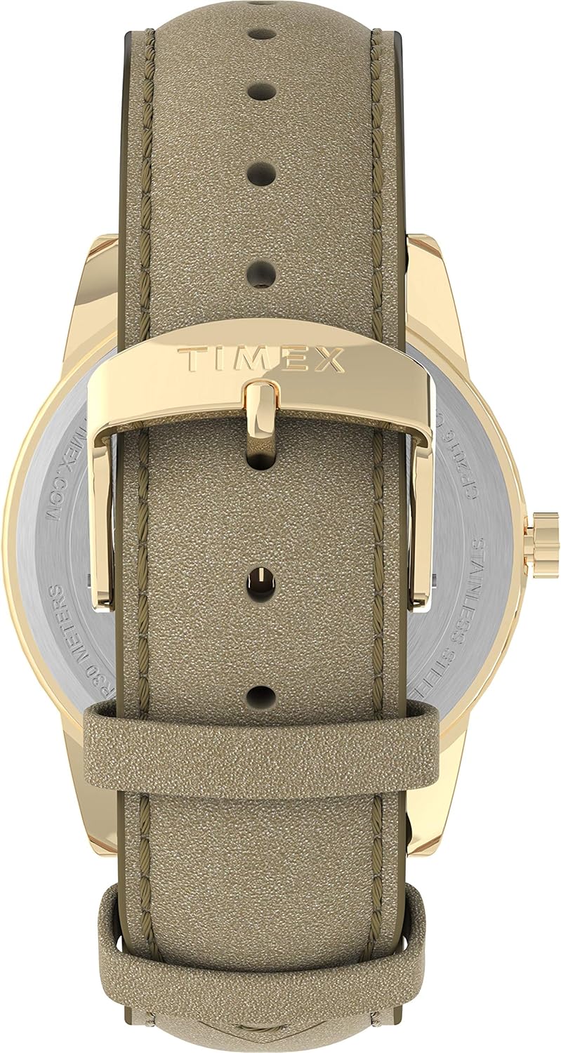 Timex® Easy Reader® 38mm Women's Leather Strap Watch (Model: TW2V047009J) - Image 4