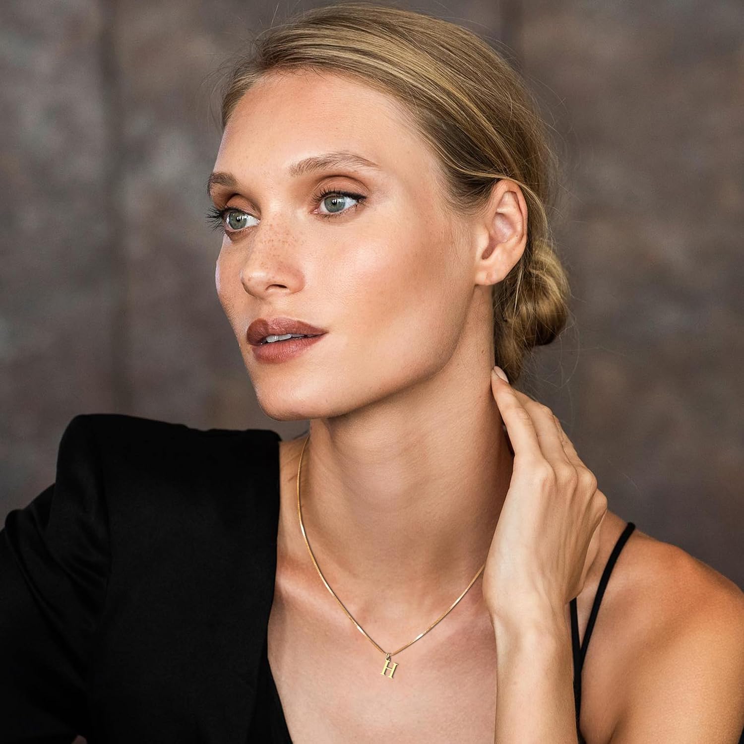 Gold Necklace Women Initial Necklace for Women Dainty Gold Letter Necklace Tiny Box Chain Personal Alphabet Letter Pendant Necklace Gifts Gold Jewelry Outfits Trendy Stuff - Image 6