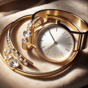 Anne Klein Women’s Bangle Watch and Premium Crystal Accented Bracelet Set