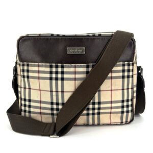 Burberry Shoulder Bag Messenger Bag Crossbody Nova Check Canvas Authentic