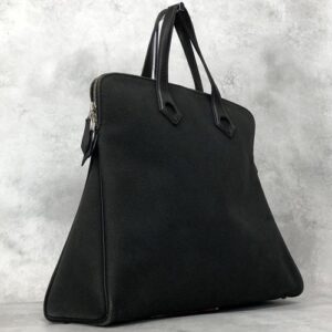 Hermes Sac Yves Gm Tote Bag Black Toile Canvas Large Designer Handbag Everyday