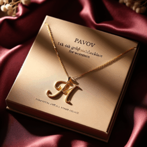 PAVOI 14K Gold Plated Letter Necklace for Women | Gold Initial Necklace