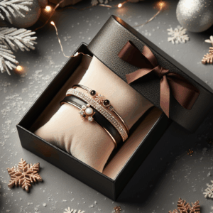 The Gifts & More Black Color Bangle Bracelet ewelry Gift Box Premium Soft Touch PU Leather Exterior and Velvet Interior Material Bangle Watch Jewellery Storage Box for Wedding, Engagement, Christmas…