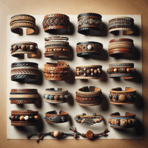 Thunaraz 31Pcs Braided Leather Bracelets for Men Women Woven Hemp Cords Tribal Ethnic Rope Wristbands Bracelets Wood Beads Cuff Wrap Bracelet Adjustable Handmade Jewelry